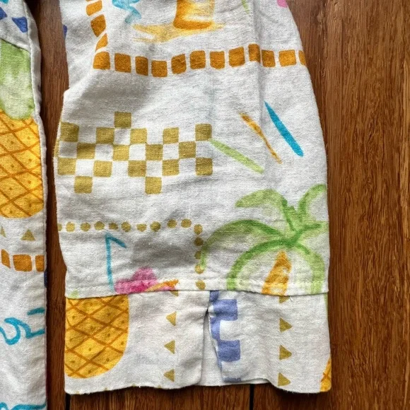 Calypso St. Barth White Tropical Patchwork Button-Up Blouse Size S - Picture 4 of 7